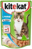 Влажный корм для кошек рыба в соусе Kitekat 85гр. *7шт