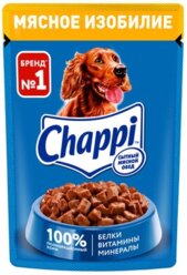 Влажный корм для собак Сытный мясной обед Мясное изобилие Chappi 85 гр.