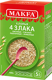 Хлопья 4 злака Makfa 400 гр.