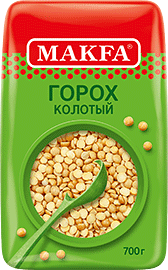 Горох колотый шлифованный 1 сорт Makfa  800 гр.