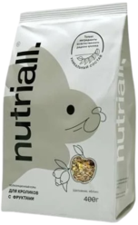 Полнорационный корм для кроликов с фруктами Nutriall 400 гр.