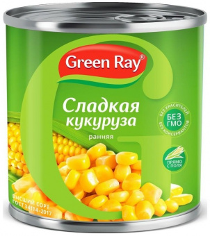 Кукуруза консервированная Green Ray 425гр. *2шт