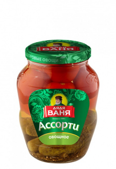 Ассорти из овощей томаты и огурцы  Дядя Ваня 680 гр. 