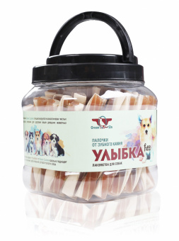 Лакомство для собак Улыбка мягкие жевательные палочки для белизны зубов White Green Qzin 1012 гр.