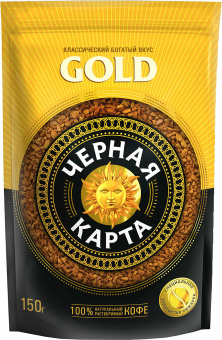 Кофе растворимый Черная Карта Gold 150 гр.