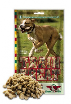 Лакомство для собак Дрессура №2 индейка и треска Train treat Green Qzin 50 гр.